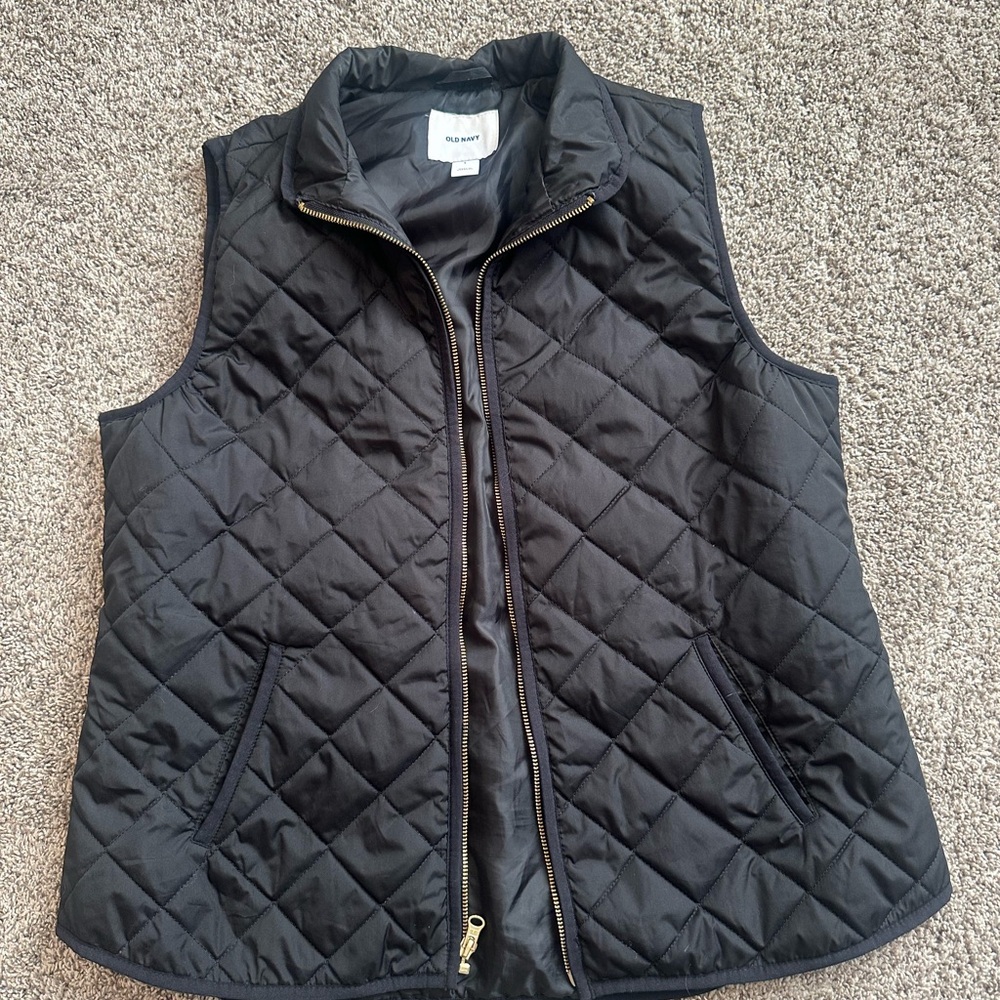 Black Quilted Vest